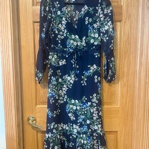 Francesca's Collections Navy Floral Maxi Dress